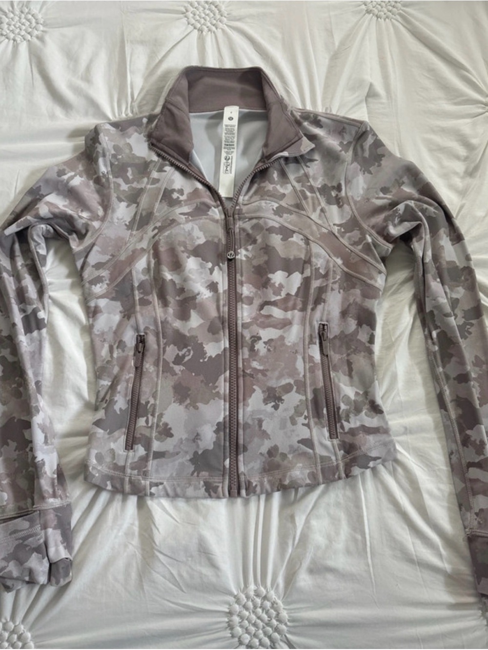 lululemon athletica Women's Camouflage Zip-Up Jacket - Light Gray